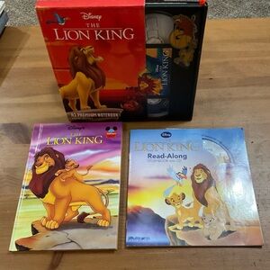 Disney:3 piece bundle/set of reading books, notebook, and stickers, hard cover.